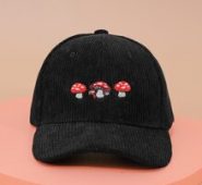 Mushroom Embroidered Baseball Cap