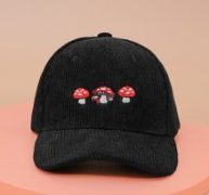 Mushroom Embroidered Baseball Cap