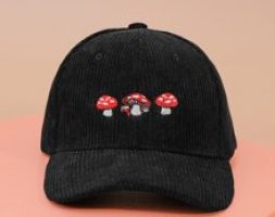 Mushroom Embroidered Baseball Cap