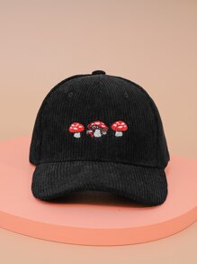 Mushroom Embroidered Baseball Cap