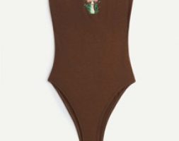 Mushroom Graphic Tube Bodysuit