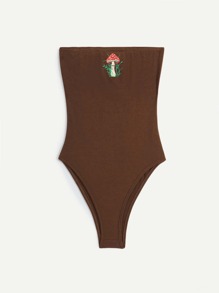 Mushroom Graphic Tube Bodysuit