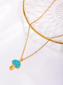 Mushroom Pendant Chain Necklace