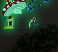 Mushroom Print Light Switch Sticker