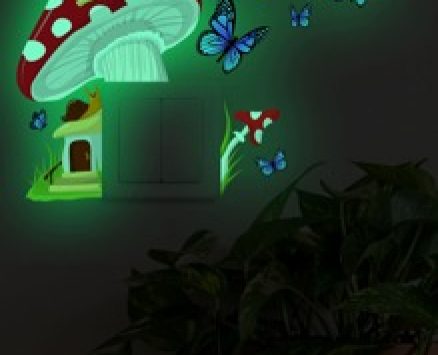 Mushroom Print Light Switch Sticker