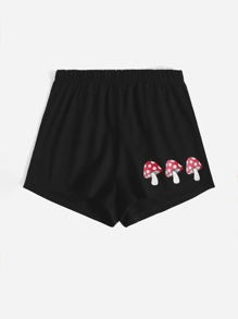 Mushroom Print Shorts