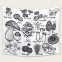 Mushroom Print Tapestry