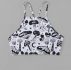 Mushroom Print Tie Back Bikini Top