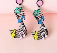 Musical Note Drop Earrings