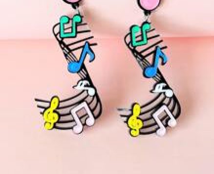 Musical Note Drop Earrings