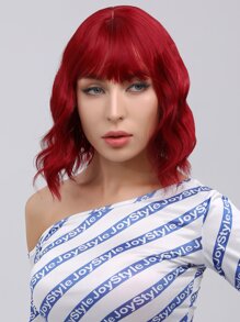 Natural Curly Wig With Bangs