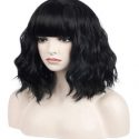 Natural Curly Wig With Bangs