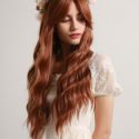 Natural Long Curly Wig With Bangs