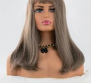 Natural Long Straight Wig With Bangs