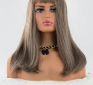 Natural Long Straight Wig With Bangs