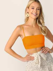 Neon Orange Crop Cami