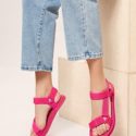 Neon Twin Velcro Band Open Toe Foam Sandals