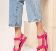 Neon Twin Velcro Band Open Toe Foam Sandals