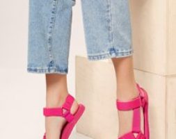 Neon Twin Velcro Band Open Toe Foam Sandals