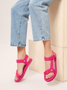 Neon Twin Velcro Band Open Toe Foam Sandals