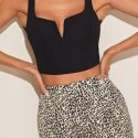 Notch Neck Crop Top