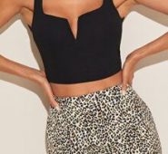 Notch Neck Crop Top