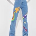 Number Cartoon Graphic Jeans