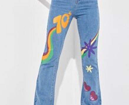 Number Cartoon Graphic Jeans