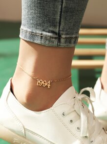 Number Decor Anklet