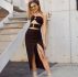 O-ring Cut Out Front Drawstring Tube Dress