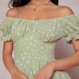 Off Shoulder Tie Back Layered Romper