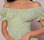 Off Shoulder Tie Back Layered Romper