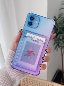 Ombre Clear Phone Case With Card Slot