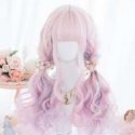 Ombre Long Curly Synthetic Wig With Bangs