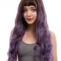 Ombre Long Curly Wig With Bangs