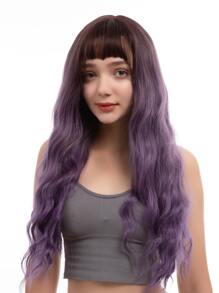 Ombre Long Curly Wig With Bangs