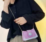 Ombre Snap Button Crossbody Bag