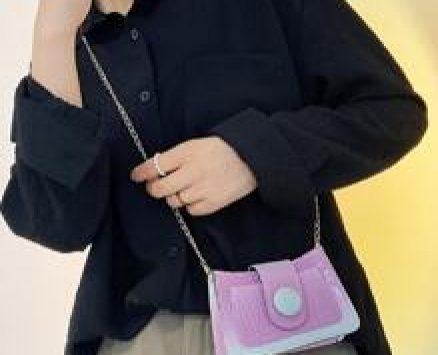 Ombre Snap Button Crossbody Bag