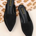 Open Back Pointed Toe Loafer Mules