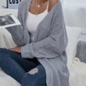 Open Front Batwing Sleeve Cardigan