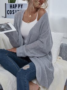 Open Front Batwing Sleeve Cardigan