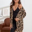 Open Front Leopard Cardigan