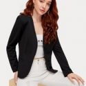 Open Front Solid Blazer