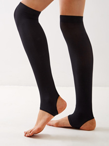 Open Toe Stirrup Knee High Socks 1pair