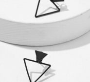 Open Triangle Stud Earrings 1pair