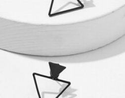 Open Triangle Stud Earrings 1pair