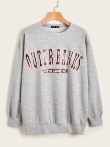 Outerbanks Graphic Heathered Knit Sweatshirt