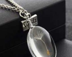 Oval Dandelion Glasses Necklace