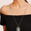 Owl Pendant Chain Necklace 1pc