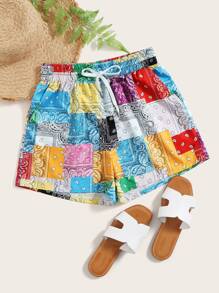 Paisley Patchwork Shorts